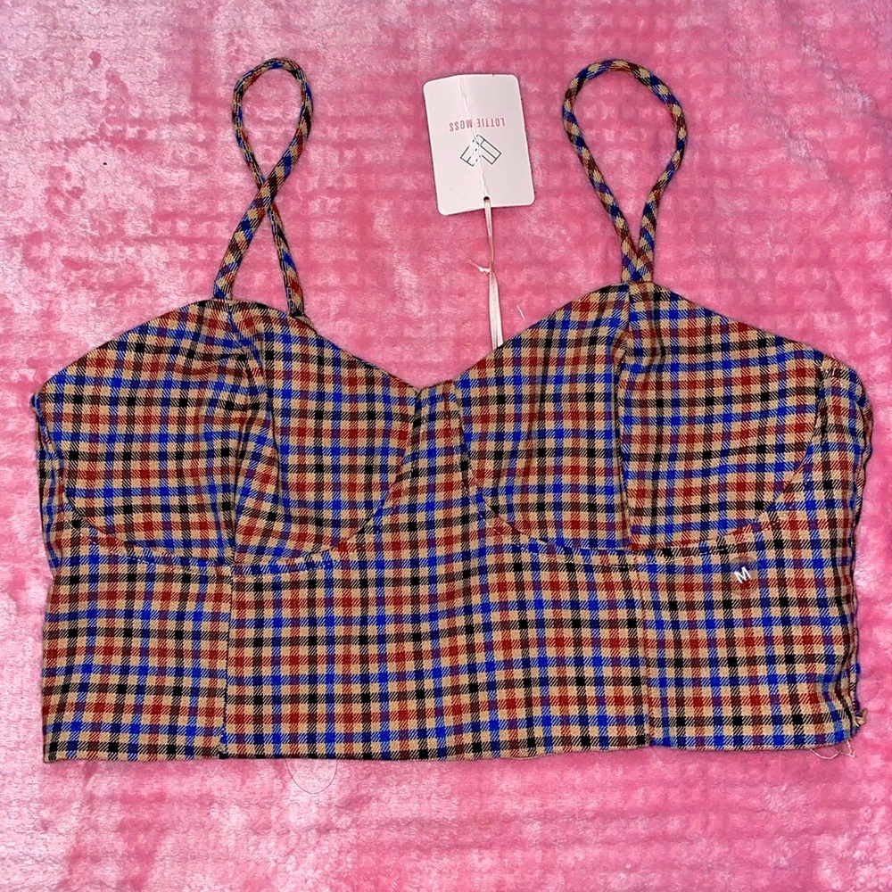 Lottie Moss, M/L, Tri colored tank crop top